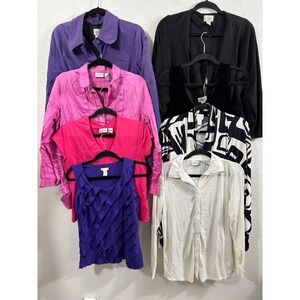 Chicos Womens Tops Jackets Lot of 8 Size 1 Medium Mixed Colors Styles